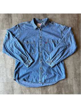 Vintage Levi’s Denim Button Up Shirt Mens Large 90s